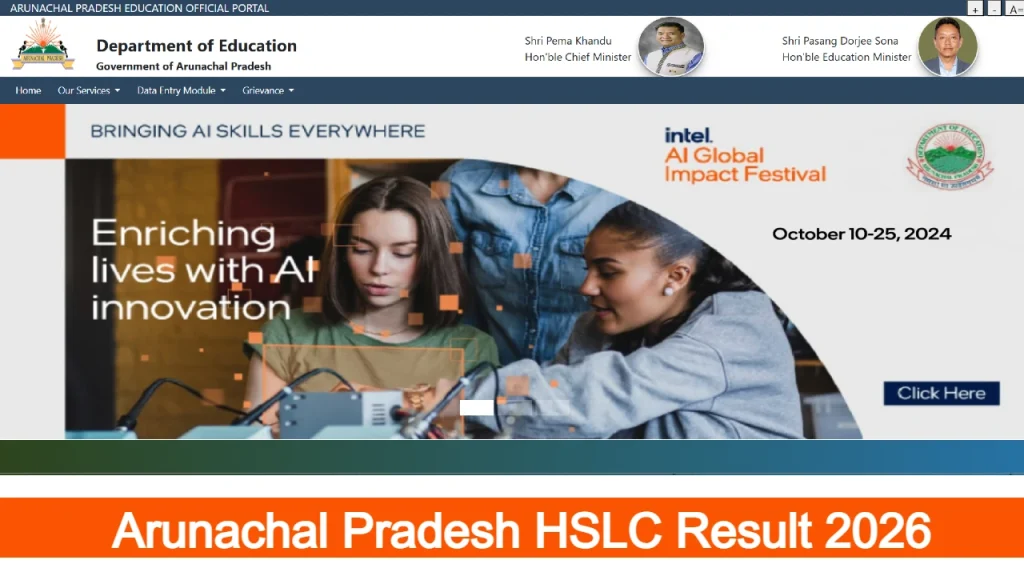 Arunachal Pradesh HSLC Result 2026